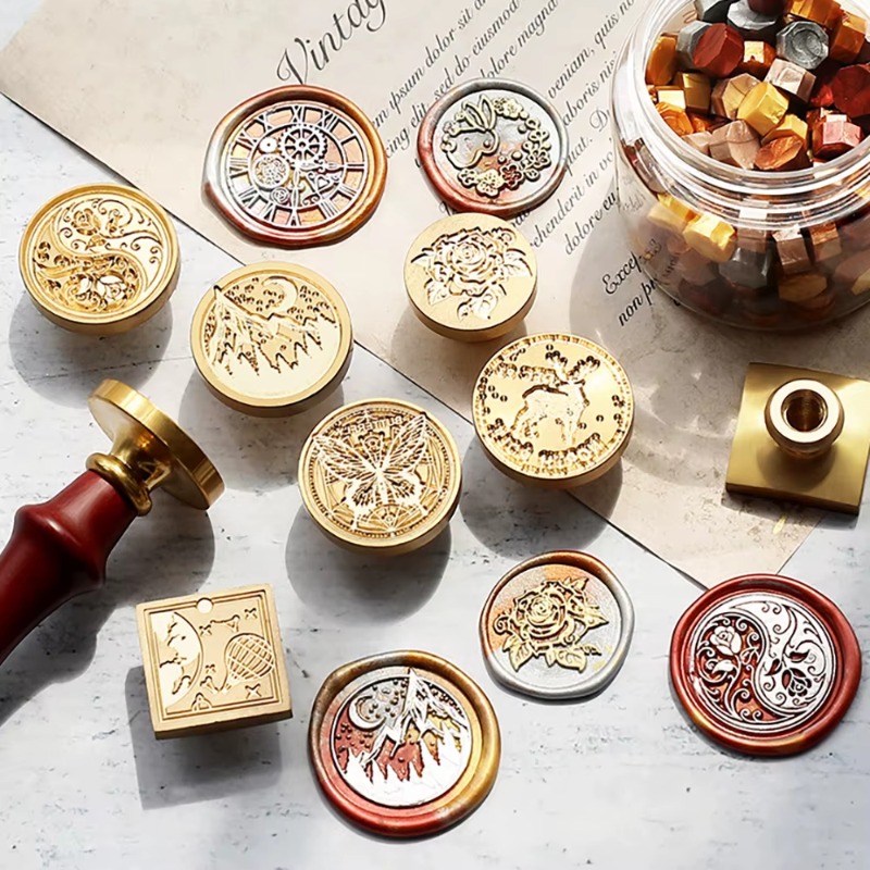9 Segel Lilin + 1 Gagang, Set  - Wax Seal Stamp Set ulasan dan harga