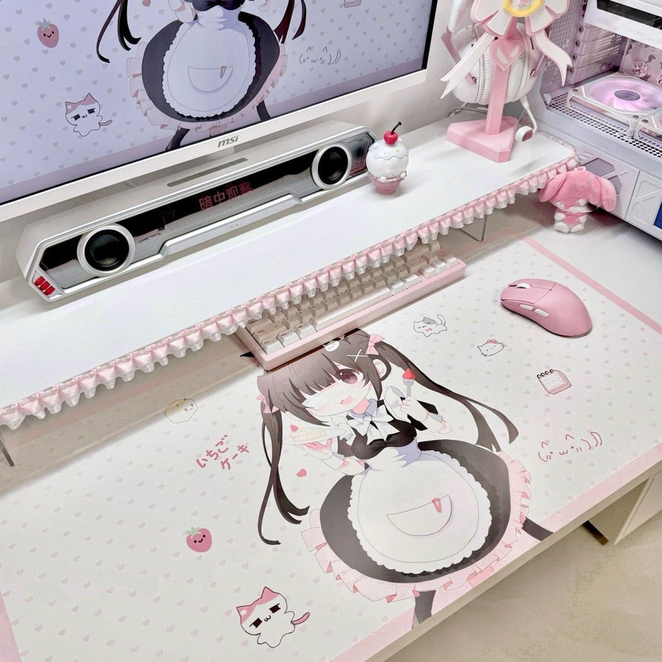 Alas Meja Kulit PU Bergambar G - Leather Desk Pad ulasan dan harga